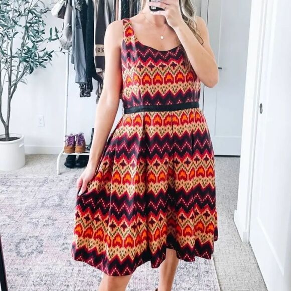 Ronni Nicole Black Multicolored Printed Cocktail Dress Sz 4 - Picture 1 of 11